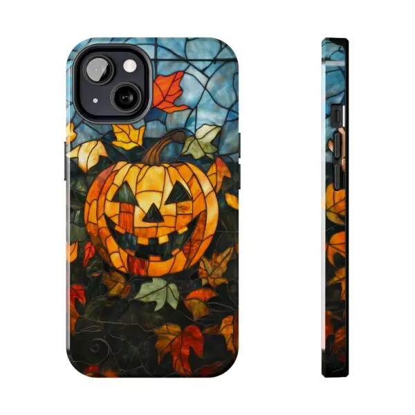 Luminous Lantern Halloween Stained Glass Tough Phone Case for iPhone and Samsung - Image 59
