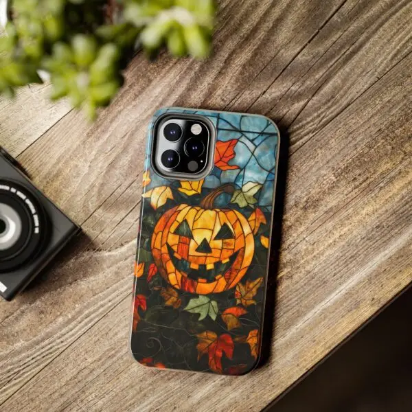 Luminous Lantern Halloween Stained Glass Tough Phone Case for iPhone and Samsung - Image 52