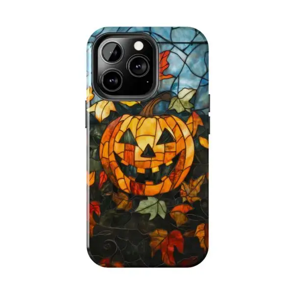 Luminous Lantern Halloween Stained Glass Tough Phone Case for iPhone and Samsung - Image 72
