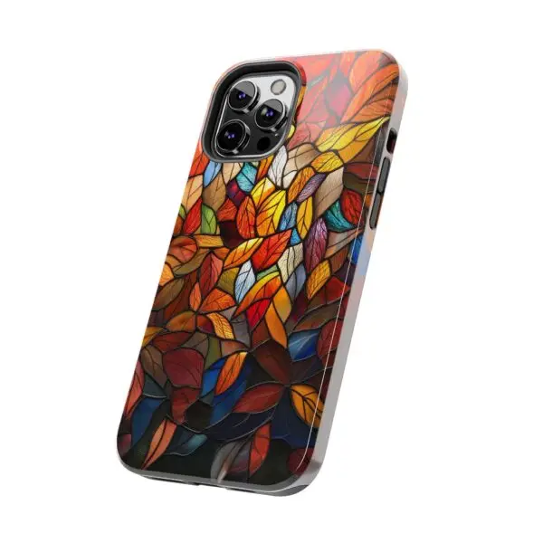 Autumn Leaves Stained Glass Tough Phone Case for iPhone and Samsung - Image 55