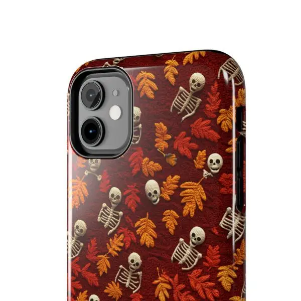 3D Orange Autumn Skeleton Tough Phone Cases for iPhone and Samsung - Image 17
