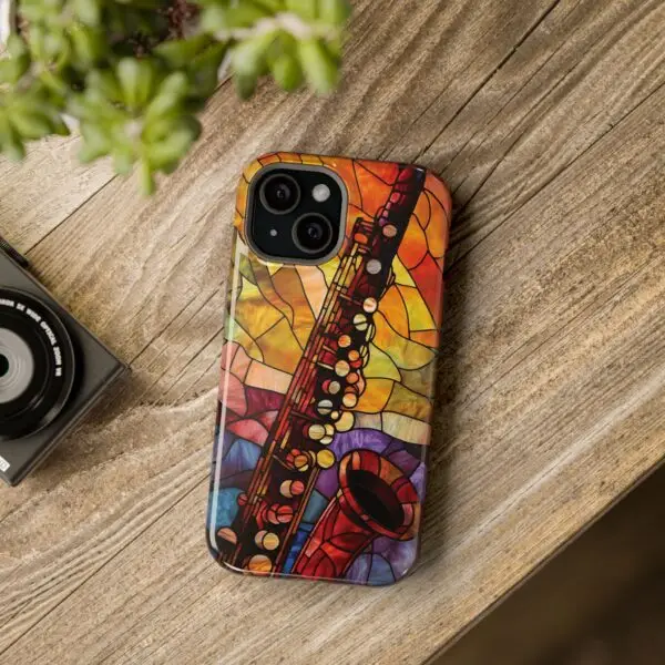 Symphonic Stained Glass Oboe Magnetic Tough Case for iPhone and Samsung - Image 5