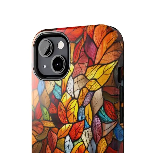 Autumn Leaves Stained Glass Tough Phone Case for iPhone and Samsung - Image 62