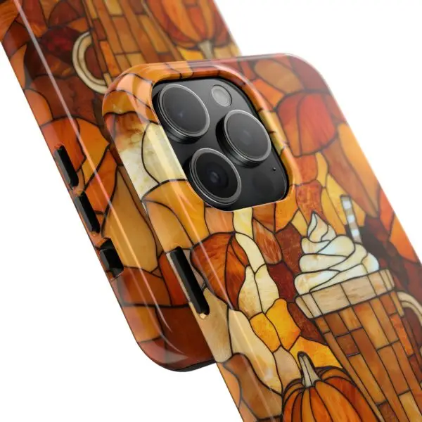 Stained Glass Pumpkin Spice Latte (PSL) Tough Phone Case for iPhone and Samsung - Image 102