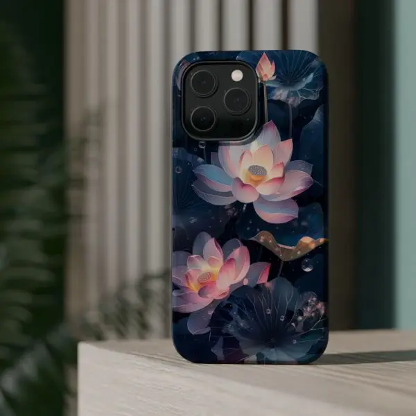 Dew-Kissed Lotus Magnetic Tough Case for iPhone and Samsung - Image 39
