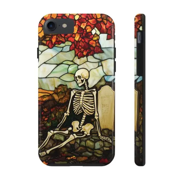 Autumn Graveyard Skeleton Tough Phone Cases for iPhone and Samsung - Image 7