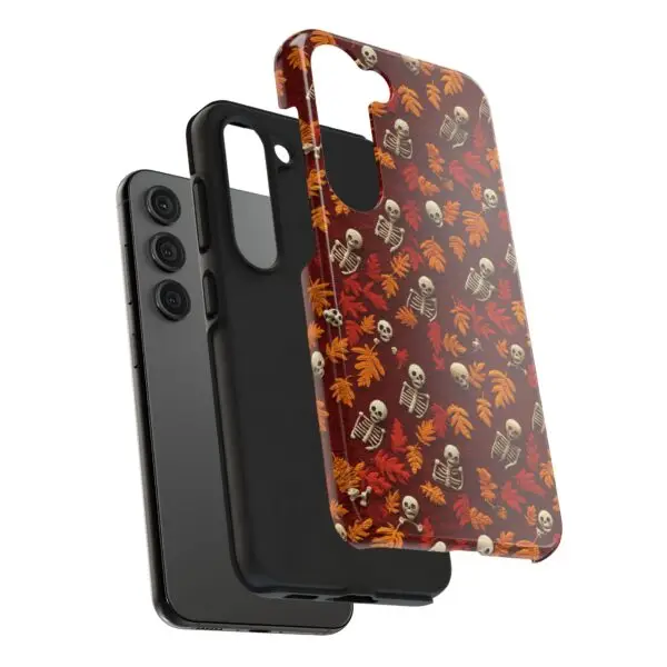 3D Orange Autumn Skeleton Tough Phone Cases for iPhone and Samsung - Image 114
