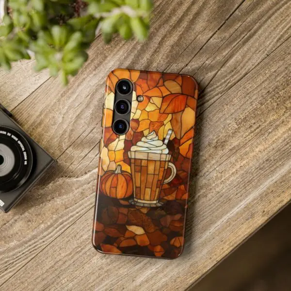 Stained Glass Pumpkin Spice Latte (PSL) Tough Phone Case for iPhone and Samsung - Image 110