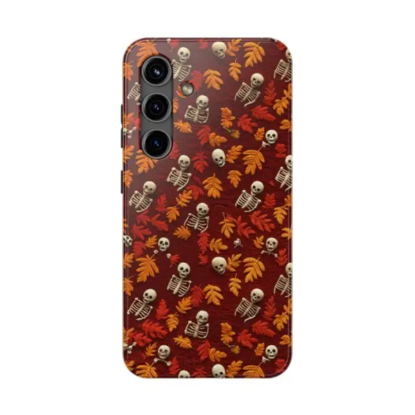 3D Orange Autumn Skeleton Tough Phone Cases for iPhone and Samsung - Image 107