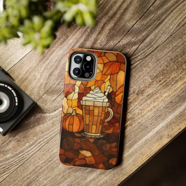 Stained Glass Pumpkin Spice Latte (PSL) Tough Phone Case for iPhone and Samsung - Image 52