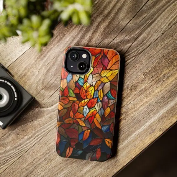 Autumn Leaves Stained Glass Tough Phone Case for iPhone and Samsung - Image 64