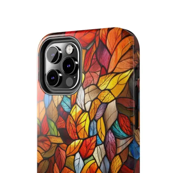 Autumn Leaves Stained Glass Tough Phone Case for iPhone and Samsung - Image 50