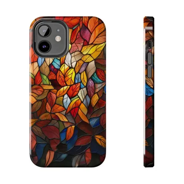 Autumn Leaves Stained Glass Tough Phone Case for iPhone and Samsung - Image 35