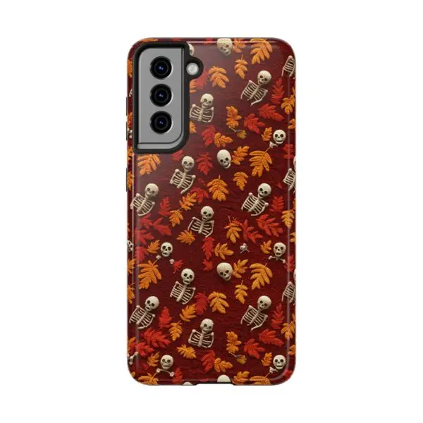 3D Orange Autumn Skeleton Tough Phone Cases for iPhone and Samsung - Image 122