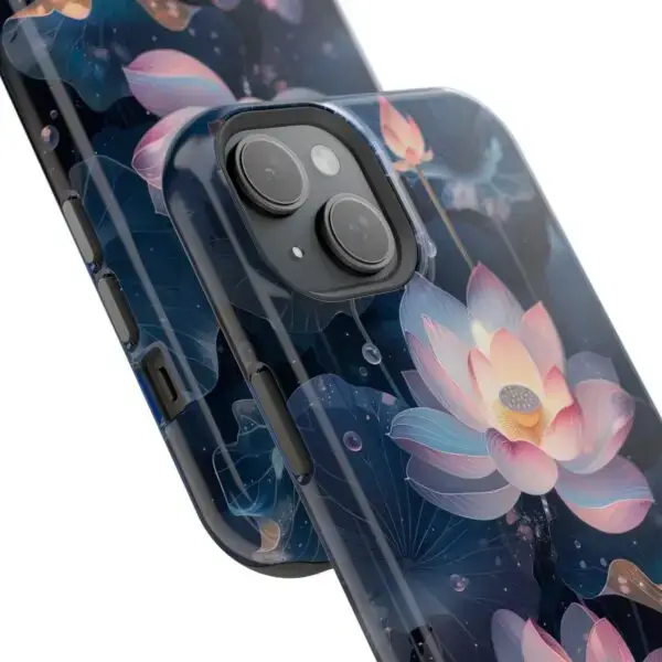 Dew-Kissed Lotus Magnetic Tough Case for iPhone and Samsung - Image 103