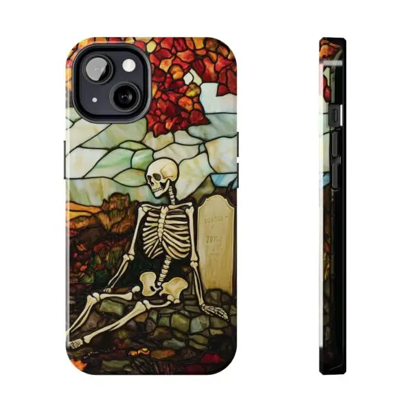 Autumn Graveyard Skeleton Tough Phone Cases for iPhone and Samsung - Image 59