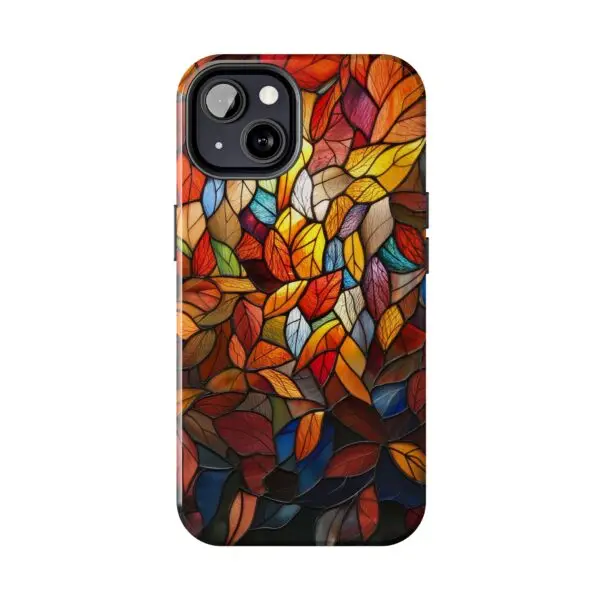 Autumn Leaves Stained Glass Tough Phone Case for iPhone and Samsung - Image 60