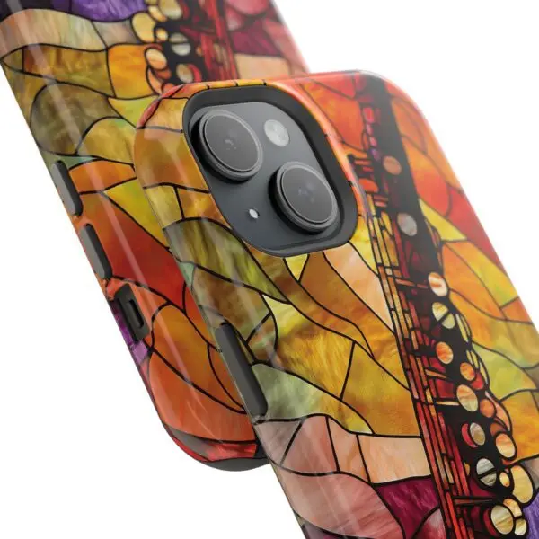 Symphonic Stained Glass Oboe Magnetic Tough Case for iPhone and Samsung - Image 3