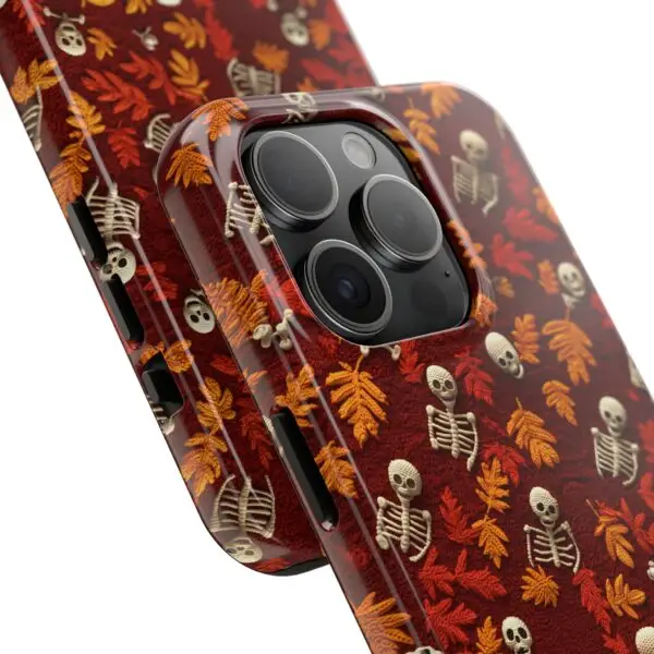 3D Orange Autumn Skeleton Tough Phone Cases for iPhone and Samsung - Image 91