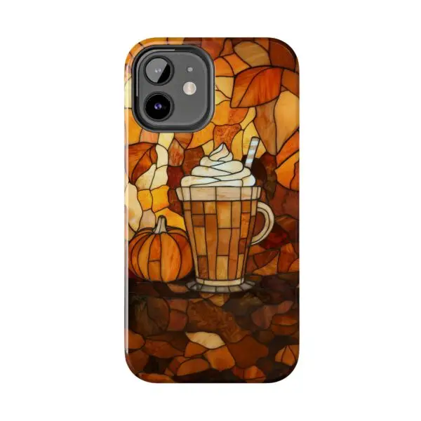 Stained Glass Pumpkin Spice Latte (PSL) Tough Phone Case for iPhone and Samsung - Image 36