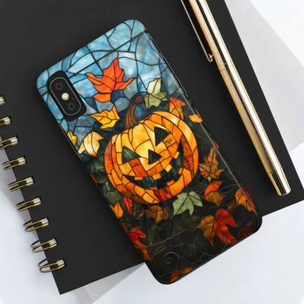 Luminous Lantern Halloween Stained Glass Tough Phone Case for iPhone and Samsung - Image 14