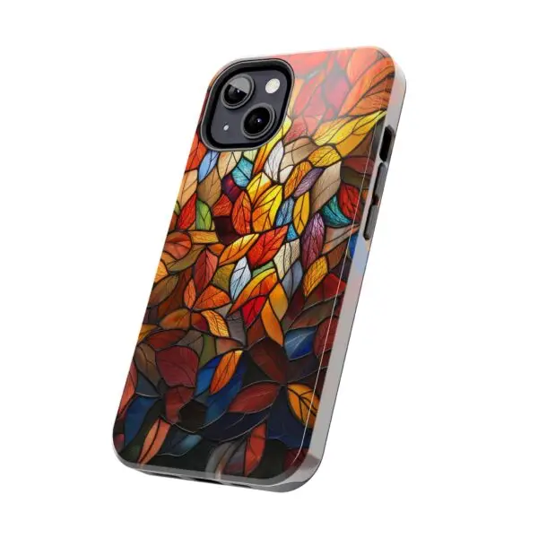Autumn Leaves Stained Glass Tough Phone Case for iPhone and Samsung - Image 61