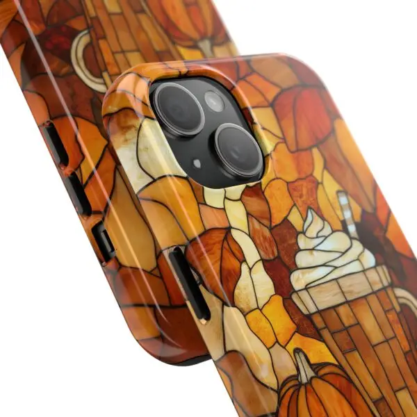 Stained Glass Pumpkin Spice Latte (PSL) Tough Phone Case for iPhone and Samsung - Image 2