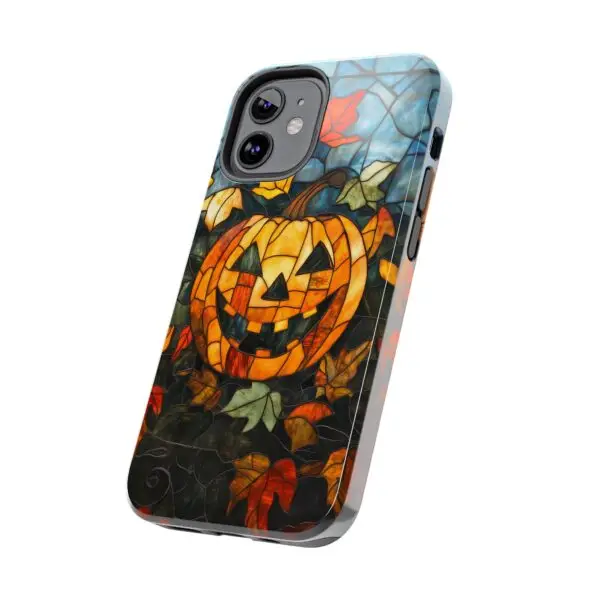 Luminous Lantern Halloween Stained Glass Tough Phone Case for iPhone and Samsung - Image 43