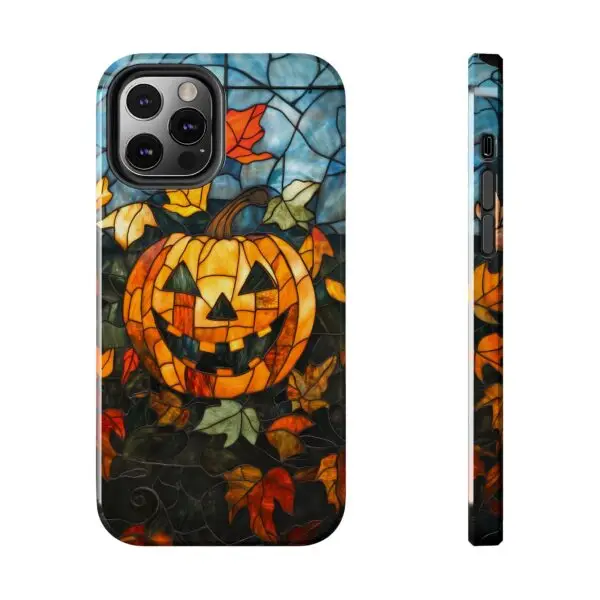 Luminous Lantern Halloween Stained Glass Tough Phone Case for iPhone and Samsung - Image 47