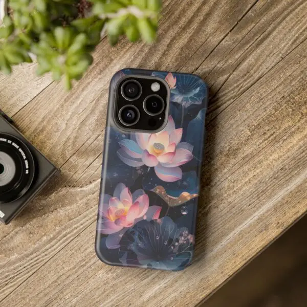 Dew-Kissed Lotus Magnetic Tough Case for iPhone and Samsung - Image 100