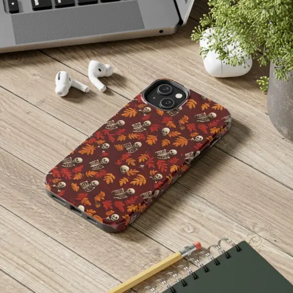 3D Orange Autumn Skeleton Tough Phone Cases for iPhone and Samsung - Image 90