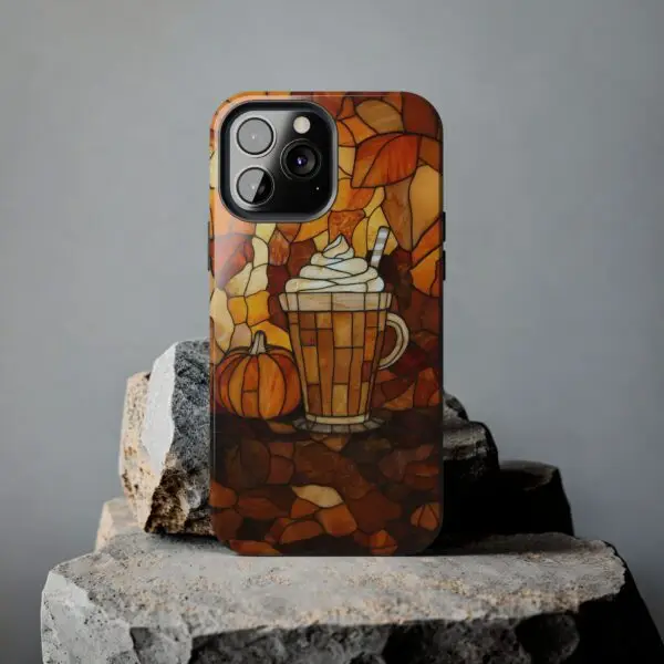 Stained Glass Pumpkin Spice Latte (PSL) Tough Phone Case for iPhone and Samsung - Image 81