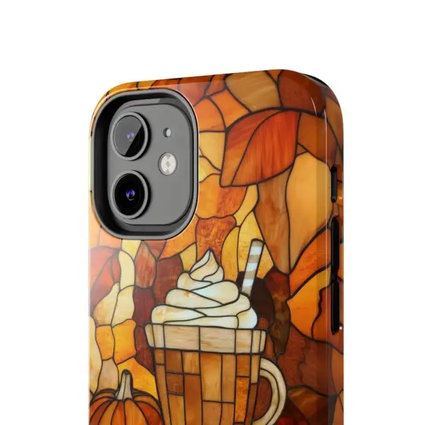 Stained Glass Pumpkin Spice Latte (PSL) Tough Phone Case for iPhone and Samsung - Image 44