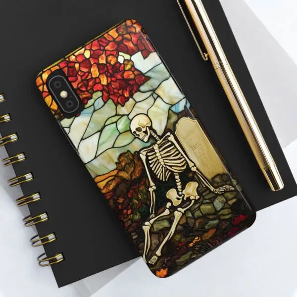 Autumn Graveyard Skeleton Tough Phone Cases for iPhone and Samsung - Image 14