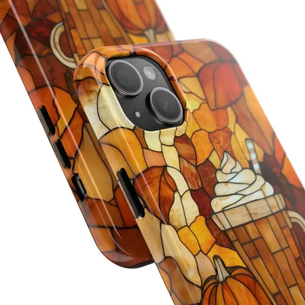 Stained Glass Pumpkin Spice Latte (PSL) Tough Phone Case for iPhone and Samsung - Image 97