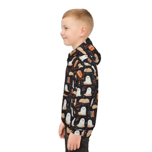 Haunted Library Halloween Children's Hoodie - Image 9