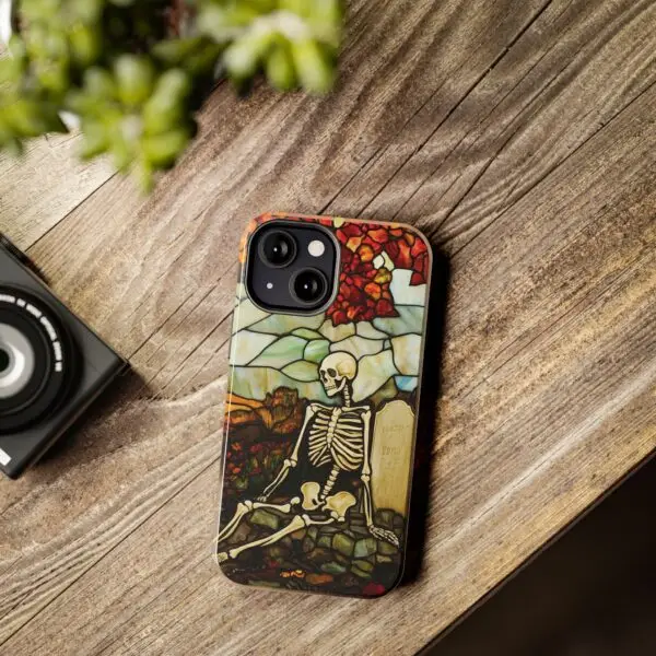 Autumn Graveyard Skeleton Tough Phone Cases for iPhone and Samsung - Image 70