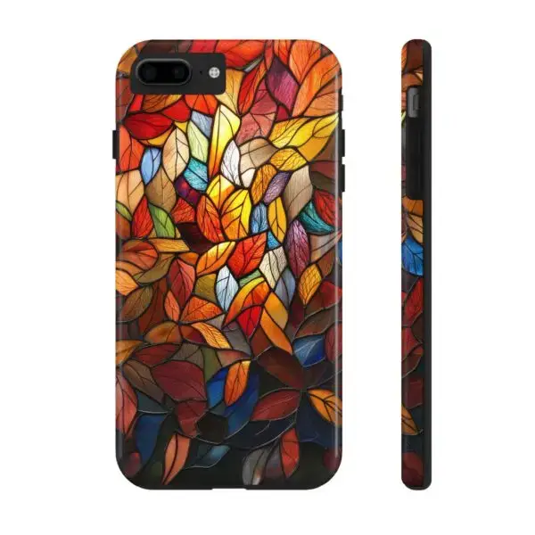 Autumn Leaves Stained Glass Tough Phone Case for iPhone and Samsung - Image 6