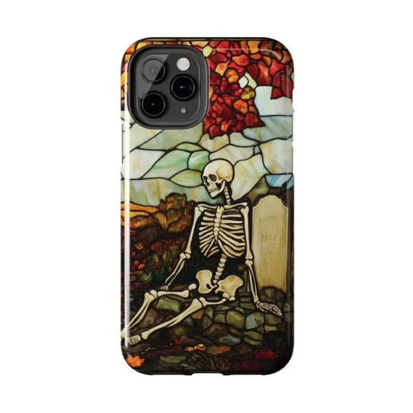 Autumn Graveyard Skeleton Tough Phone Cases for iPhone and Samsung - Image 24