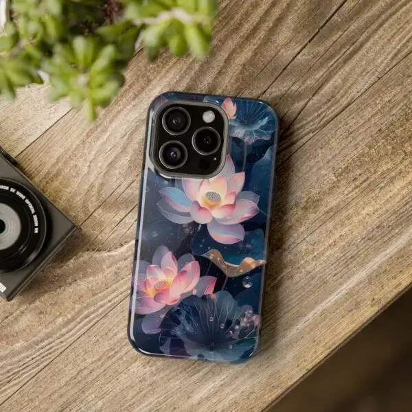 Dew-Kissed Lotus Magnetic Tough Case for iPhone and Samsung - Image 95