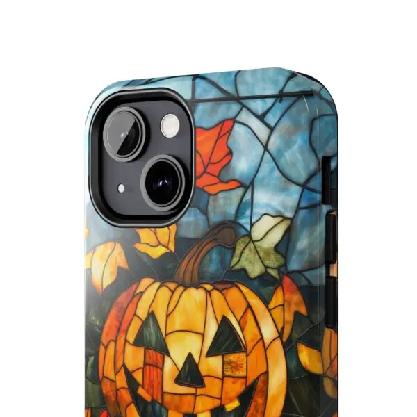 Luminous Lantern Halloween Stained Glass Tough Phone Case for iPhone and Samsung - Image 68