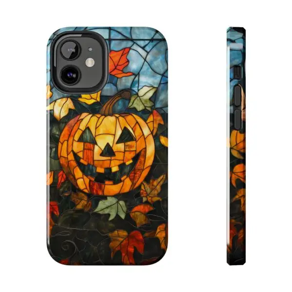 Luminous Lantern Halloween Stained Glass Tough Phone Case for iPhone and Samsung - Image 41