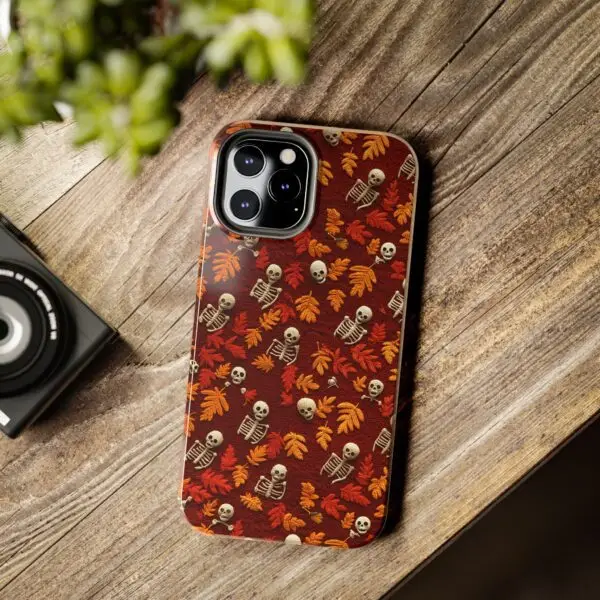 3D Orange Autumn Skeleton Tough Phone Cases for iPhone and Samsung - Image 58