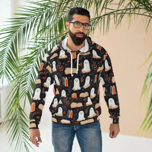 Haunted Library Adult Unisex Pullover Hoodie - Image 5