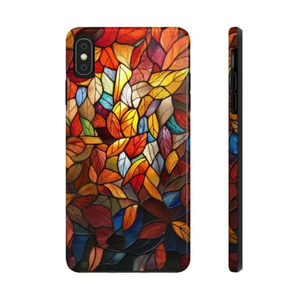 Autumn Leaves Stained Glass Tough Phone Case for iPhone and Samsung - Image 15