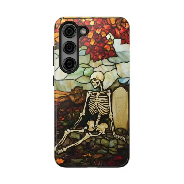Autumn Graveyard Skeleton Tough Phone Cases for iPhone and Samsung - Image 111