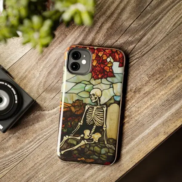 Autumn Graveyard Skeleton Tough Phone Cases for iPhone and Samsung - Image 22
