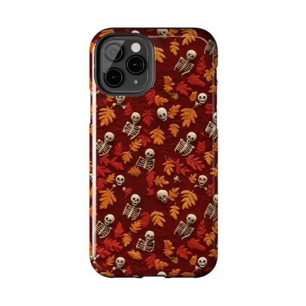 3D Orange Autumn Skeleton Tough Phone Cases for iPhone and Samsung - Image 25