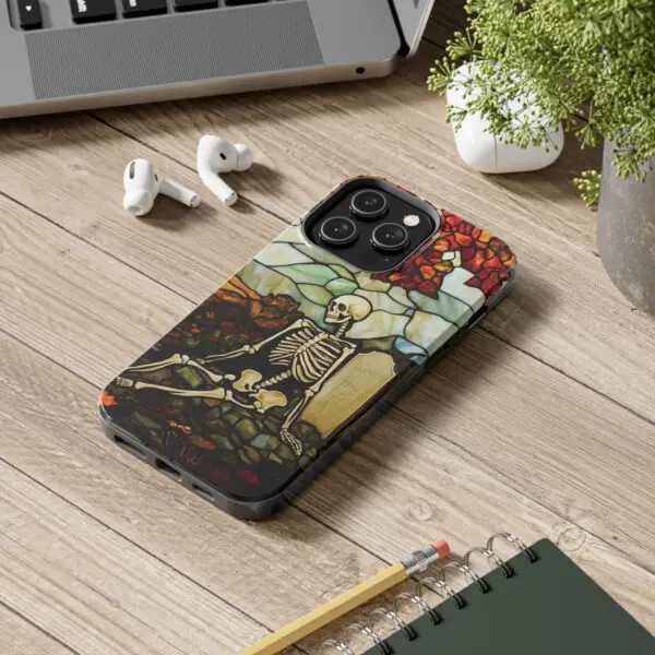 Autumn Graveyard Skeleton Tough Phone Cases for iPhone and Samsung - Image 88