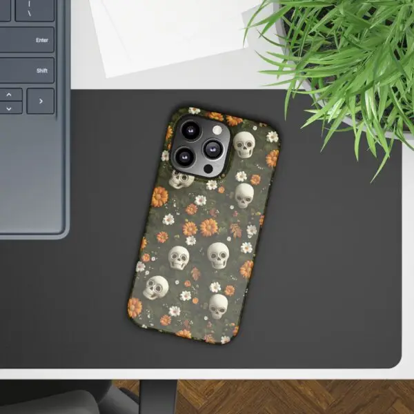 Autumn Requiem Mossy Autumn Skull Slim Phone Case for iPhone and Samsung - Image 25